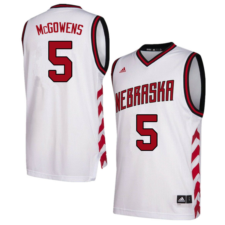 Men #5 Bryce McGowens Nebraska Cornhuskers College Basketball Jerseys Sale-Hardwood